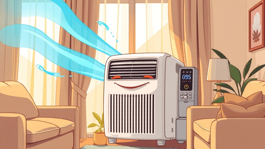 무풍 에어컨, 왜 안 시원할까? (cartoon 스타일)