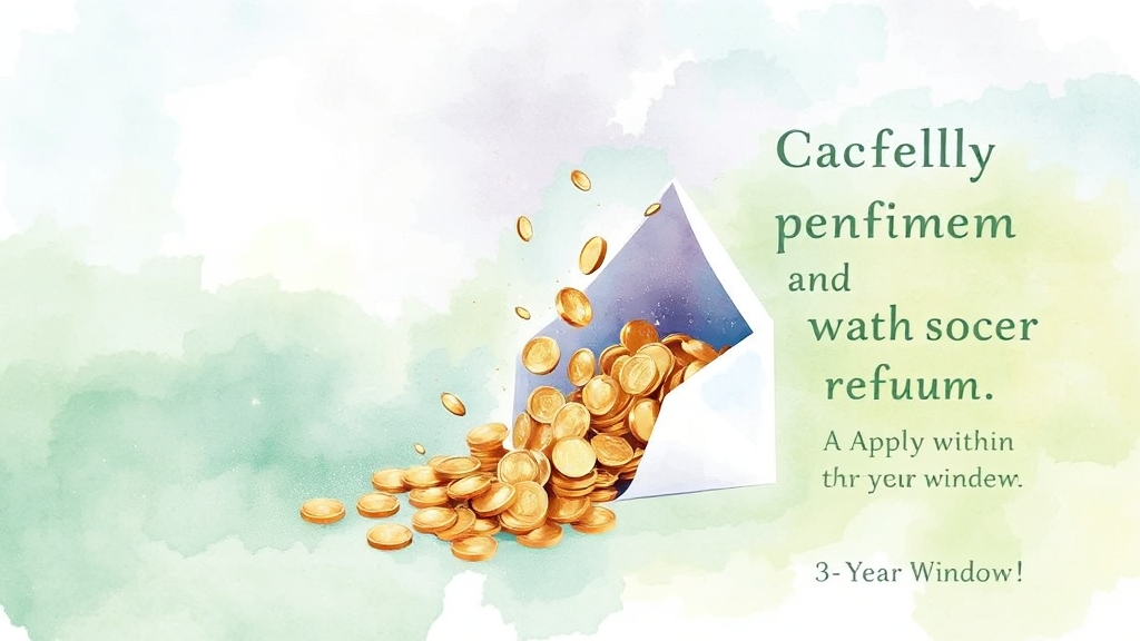 환급금, 무엇일까요? (watercolor 스타일)