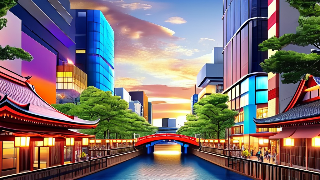 비슈치오 호텔: 오사카 핵심 관광지 접근성 (realistic 스타일)