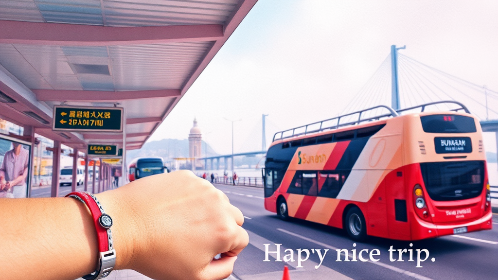 탑승 위치 및 이용 안내 (watercolor 스타일)