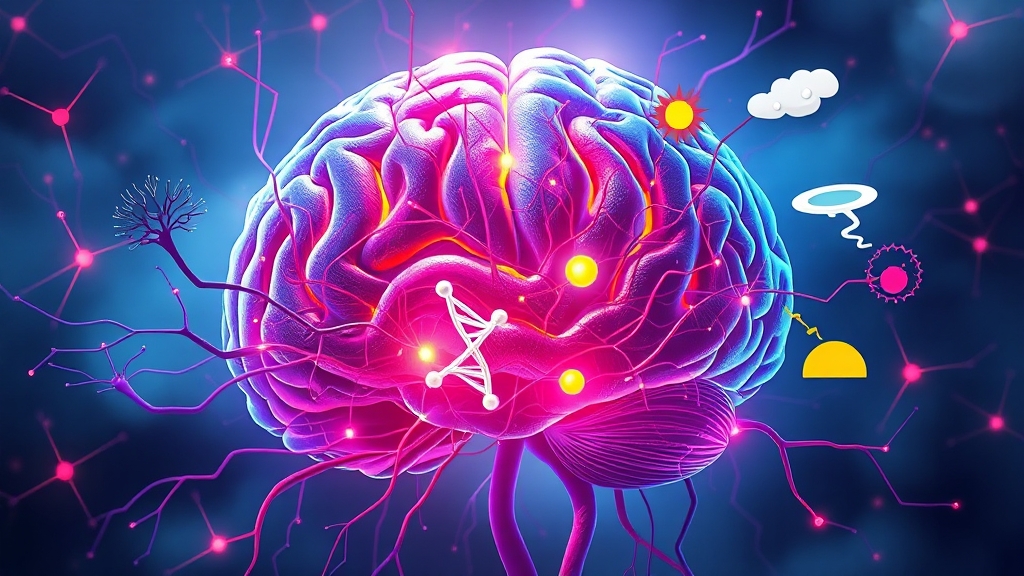 ADHD 원인: 복합적 요인 (illustration 스타일)