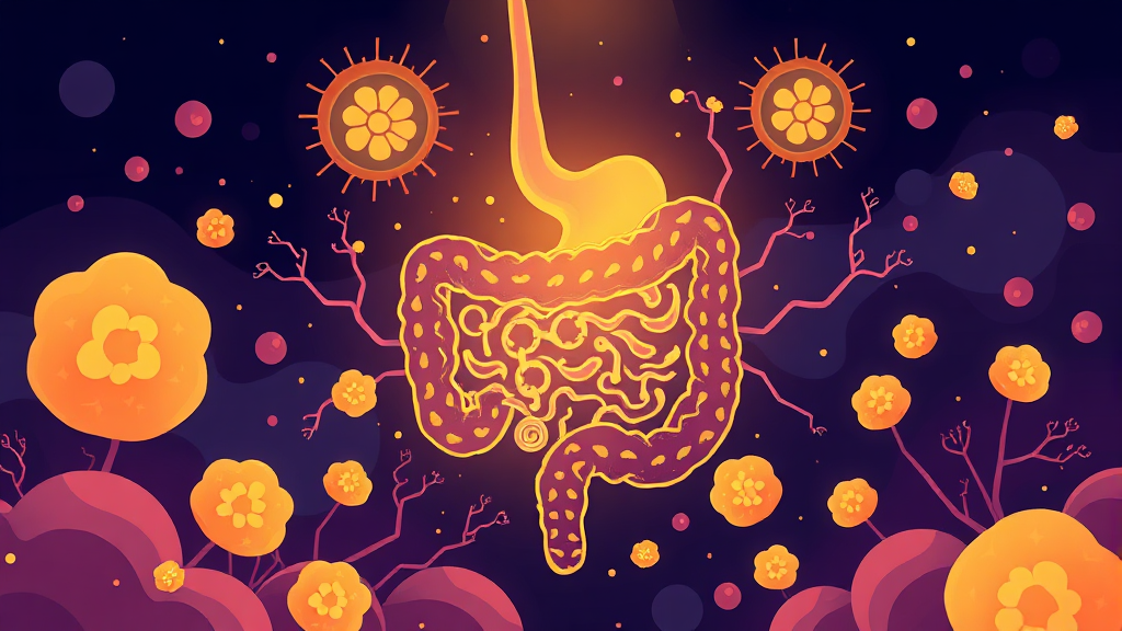 유산균, 장 건강의 든든한 지원군 (illustration 스타일)