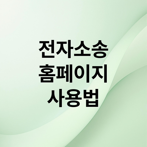 전자소송
홈페이지
사용법 (전자소송 홈페이지)
