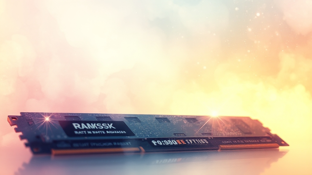 메모리(RAM)와 저장 장치(SSD) 구성 (watercolor 스타일)