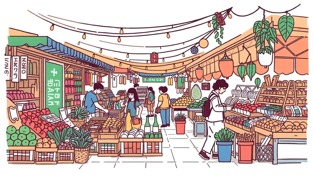 상품권 구매 & 사용처 안내 (illustration 스타일)