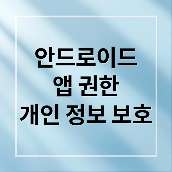 안드로이드
앱 권한
개인 정보 보호 (안드로이드 앱 권한 관리 이유)