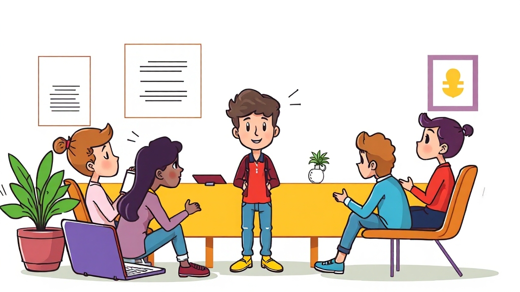 논술 & 면접, 단기 집중 전략 (cartoon 스타일)