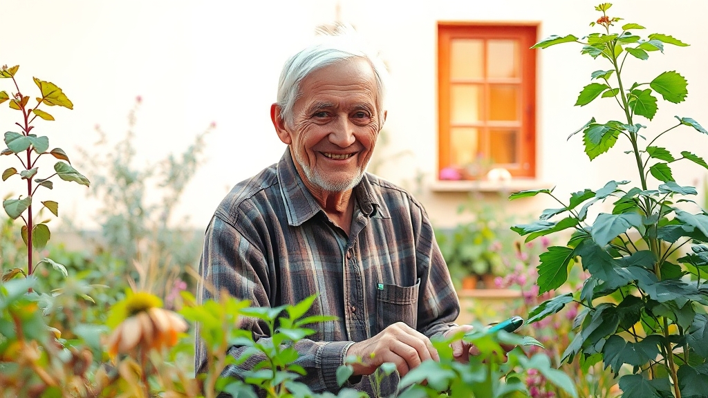 120세 어르신의 뇌 건강 비결 (watercolor 스타일)