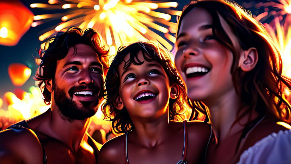 축제 현장의 생생한 분위기와 특별 이벤트 (realistic 스타일)