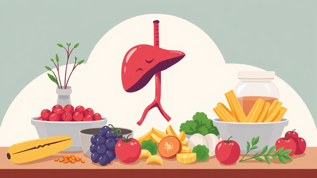 간 건강을 위한 영양제 선택 팁 (illustration 스타일)