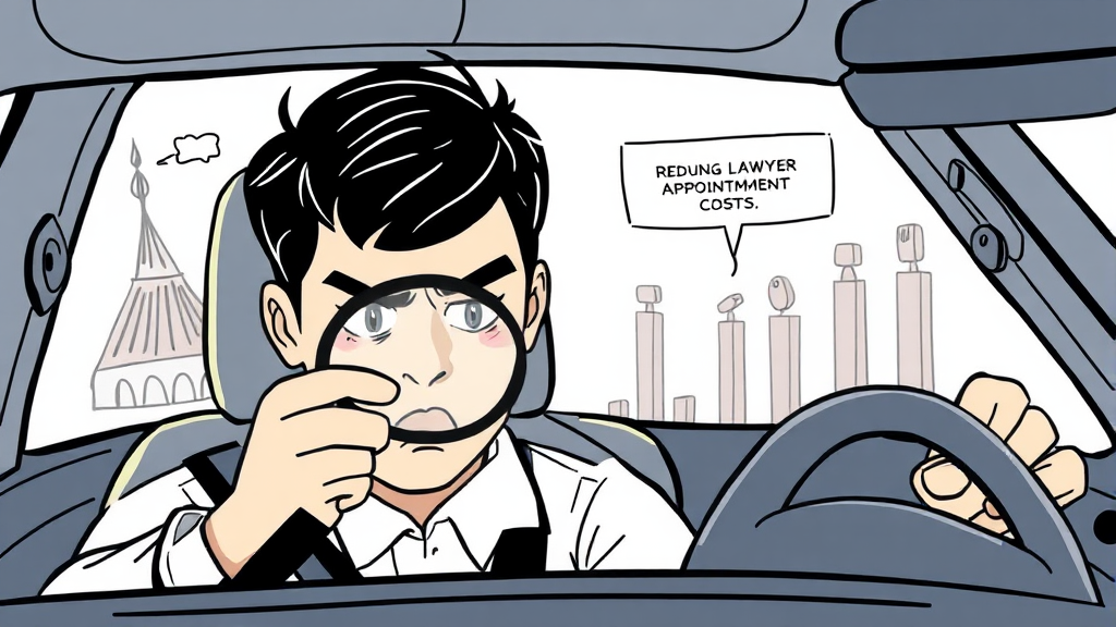 운전자보험, 변호사 선임비용 개정 내용 (illustration 스타일)