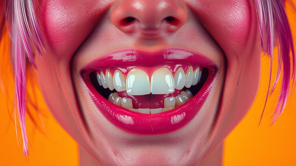 치주 질환과 흔들리는 이 (popart 스타일)