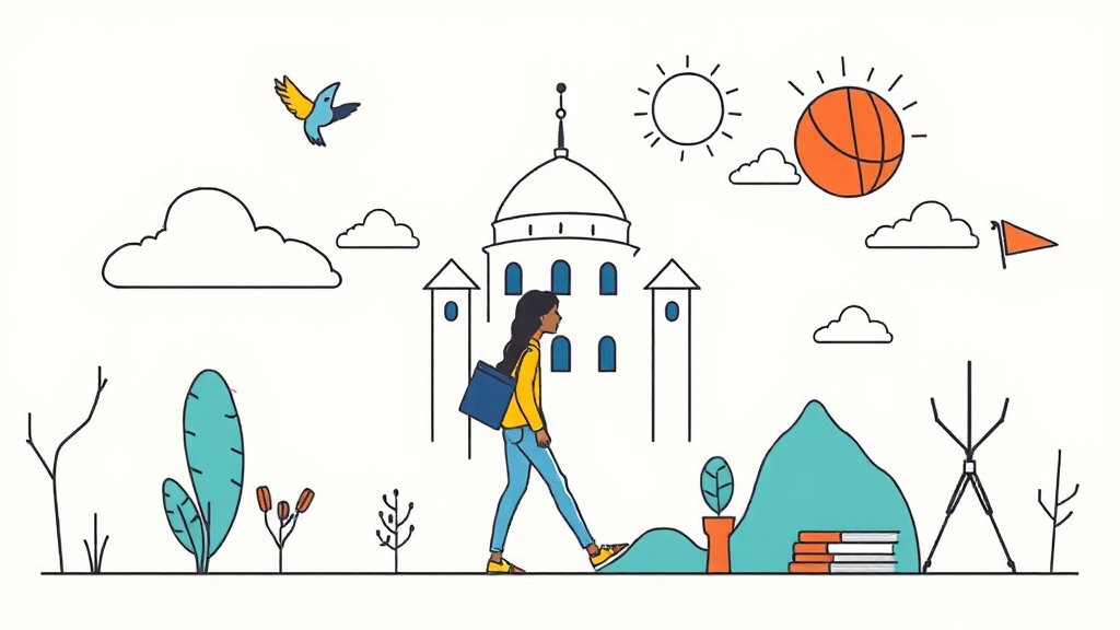 점수대별 지원 대학 개요 (illustration 스타일)