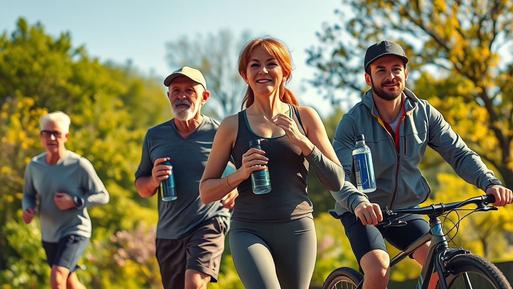 상황별 맞춤 수분 섭취 전략 (realistic 스타일)