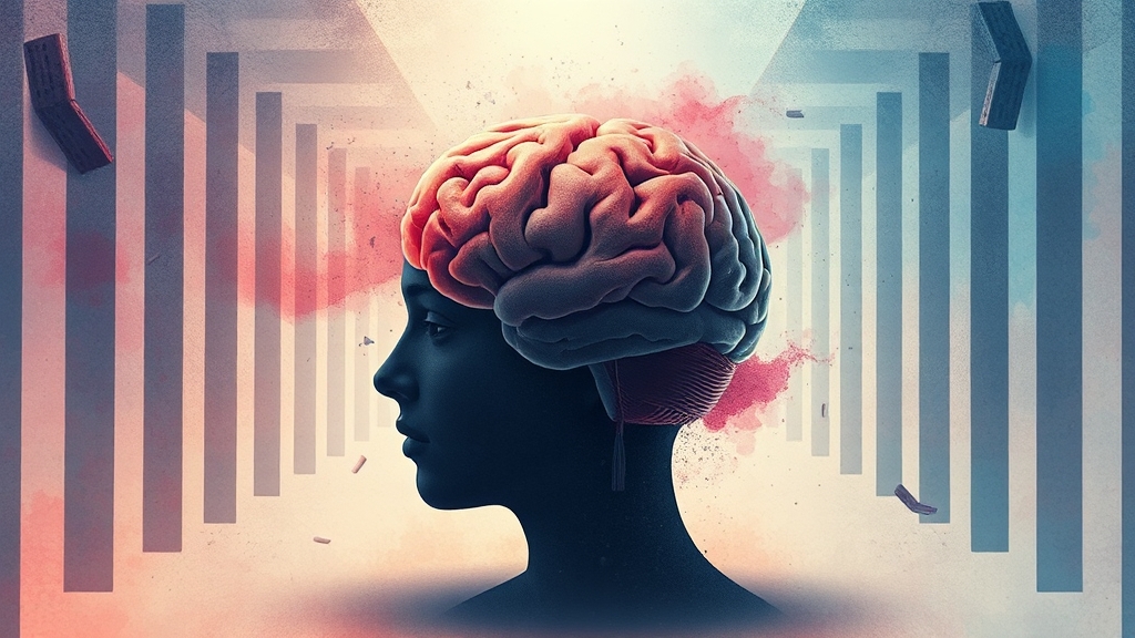 공황장애 원인 분석: 심리 vs 신체 (watercolor 스타일)