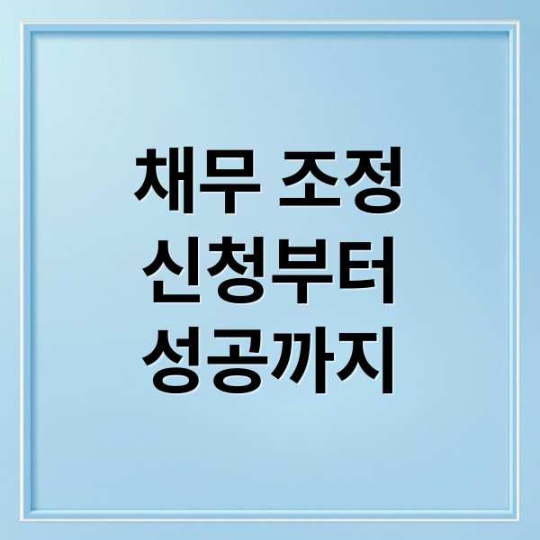 채무 조정
신청부터
성공까지 (채무 조정)