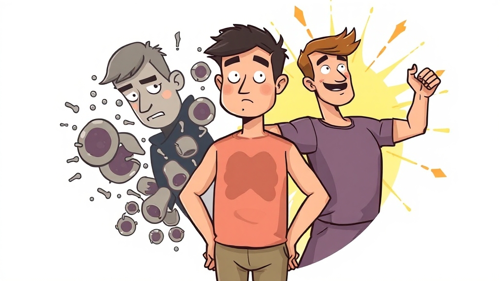 코큐텐 섭취 필요성: 부족 시 문제점 (cartoon 스타일)