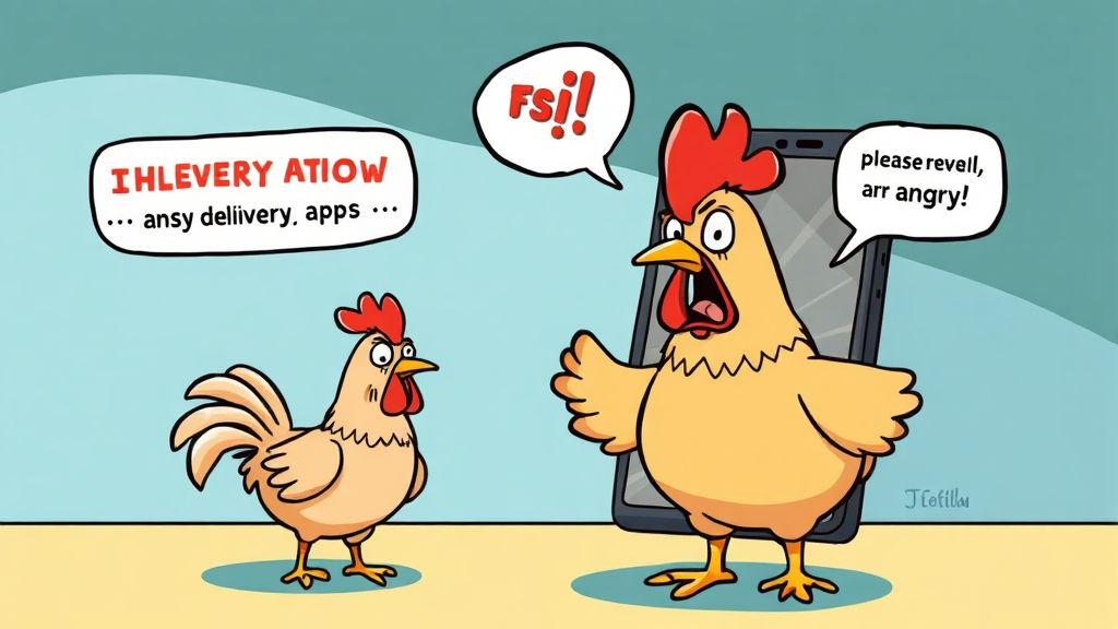 치킨 이중가격제란? (cartoon 스타일)