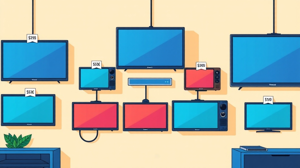 인치별 설치 비용 비교 (cartoon 스타일)