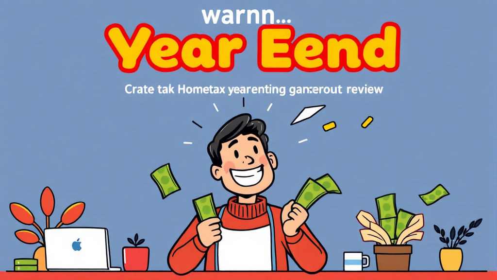 연말정산 미리보기, 똑똑하게 활용하기 (cartoon 스타일)