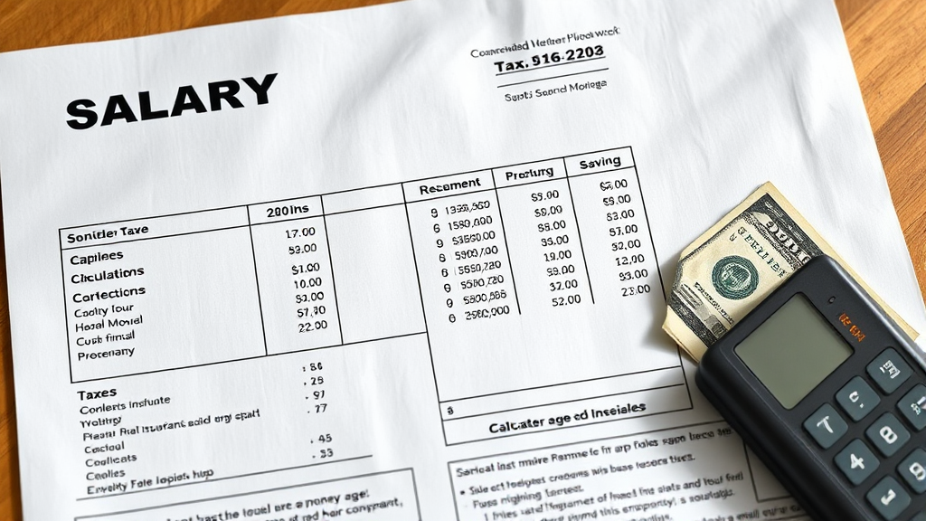 세금 및 4대 보험 공제 (realistic 스타일)