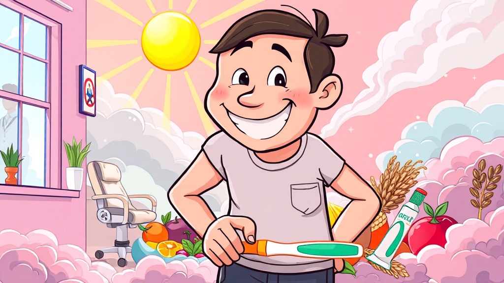 잇몸 내려앉음, 예방이 최선! (cartoon 스타일)