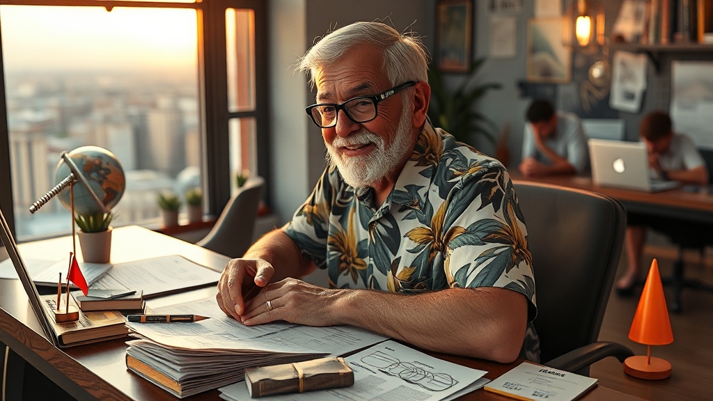 중장년 창업 지원 프로그램 (realistic 스타일)