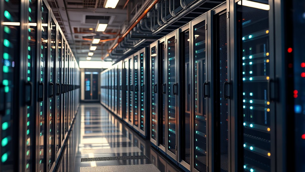 AI 데이터센터 냉각 시스템: 새로운 성장 동력 (realistic 스타일)