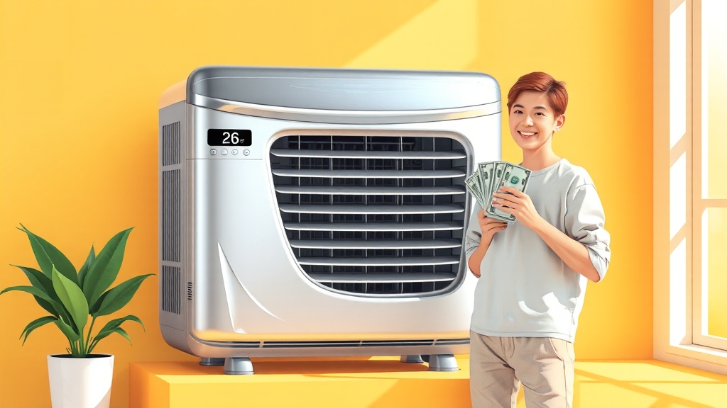 에어컨 전기세 절약 비법 (illustration 스타일)