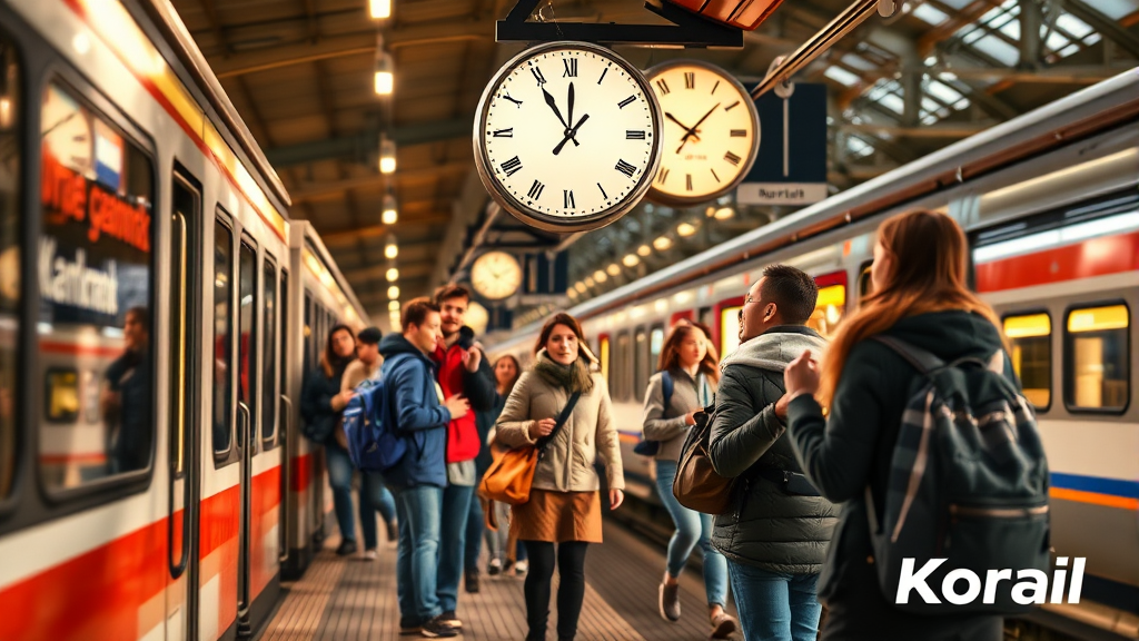 코레일 연말 기차표 예매, 12월 15일! (realistic 스타일)