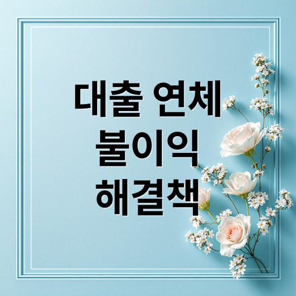 대출 연체
불이익
해결책 (대출 연체 불이익 예방)
