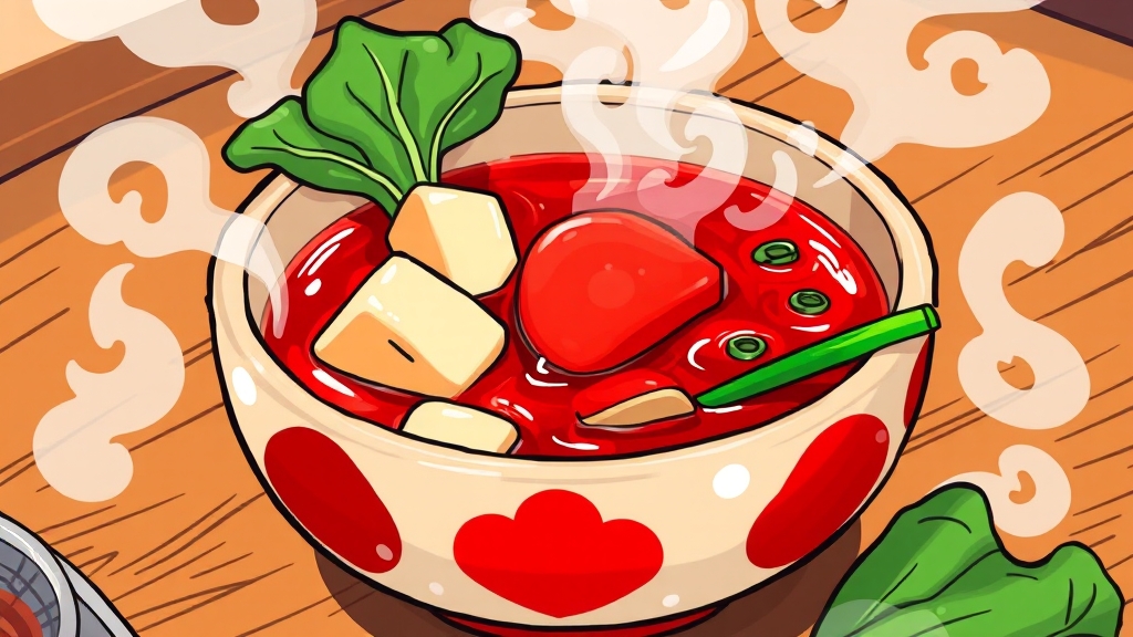 맛있는 순두부찌개 완성! (cartoon 스타일)