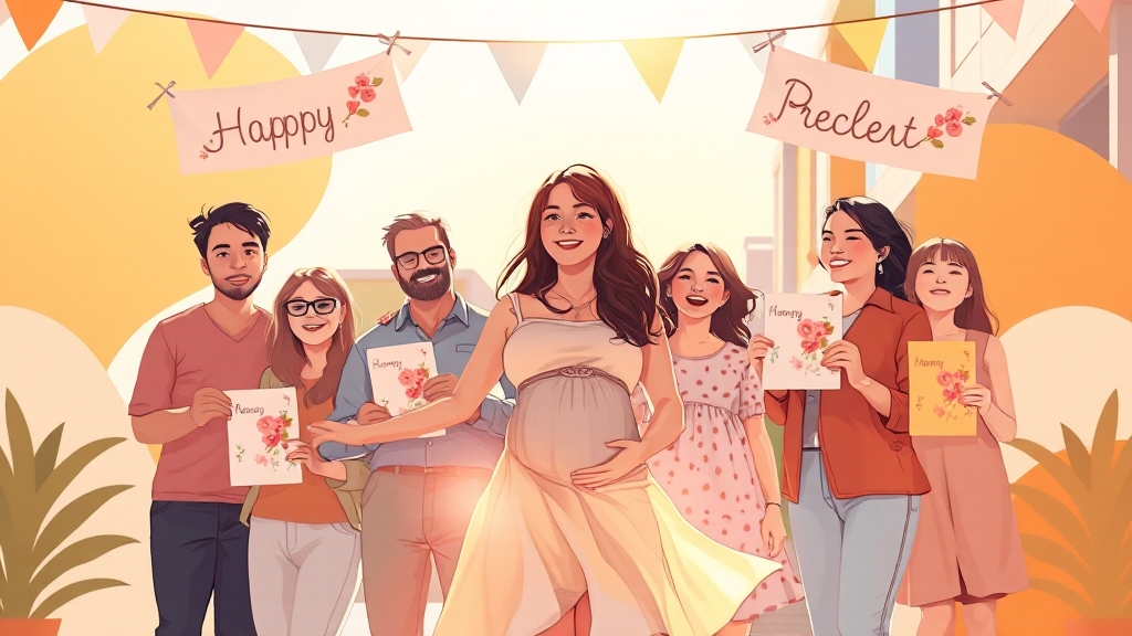 주변 인물의 임신 꿈 (illustration 스타일)