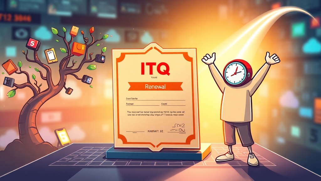 ITQ 자격증 유효기간 관리 (cartoon 스타일)