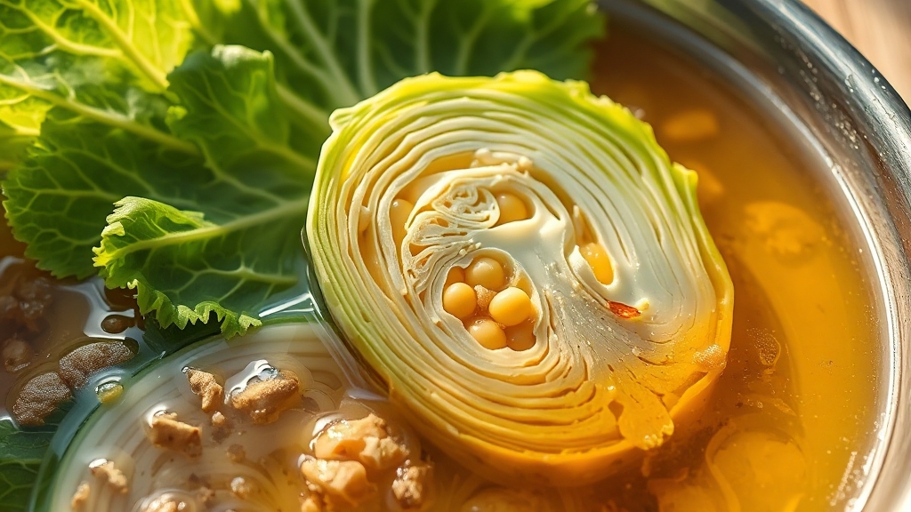 배추 선택 & 절임 비법 (realistic 스타일)