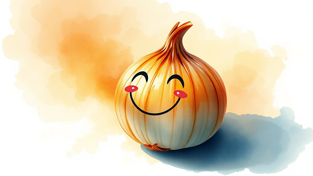 소화 기능, 구운 양파로 UP! (watercolor 스타일)