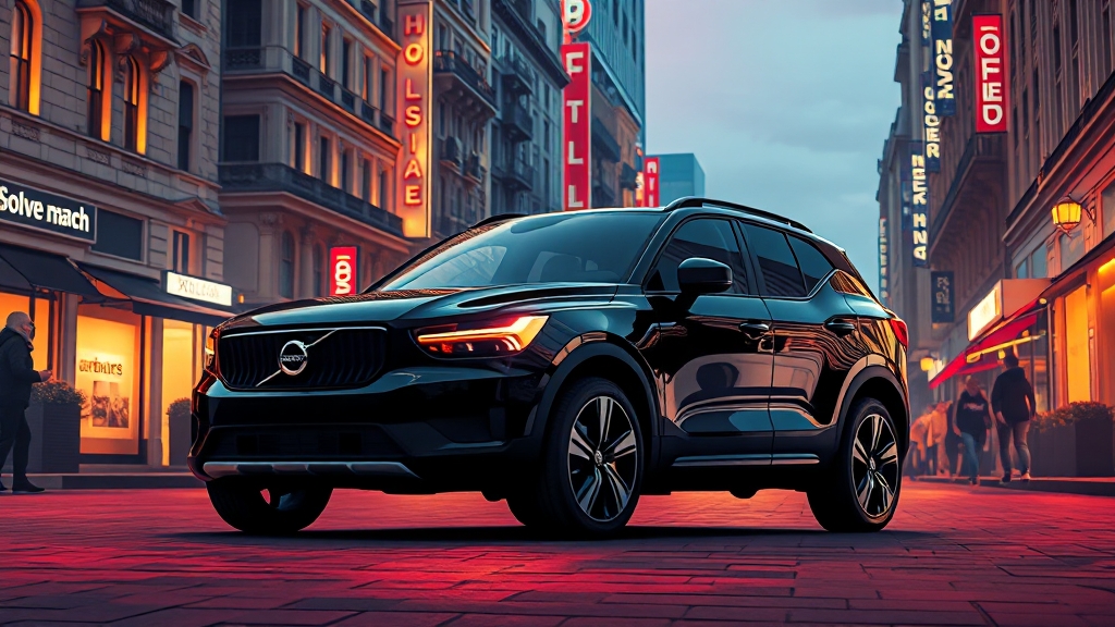 XC40 모델의 시장 성과 (illustration 스타일)