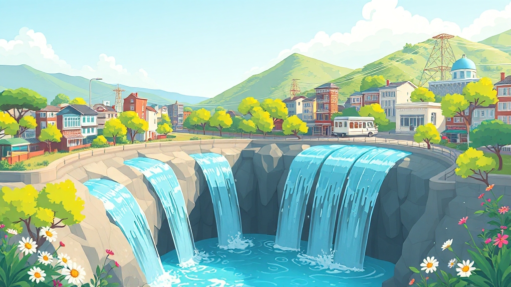 속초 가뭄 현황과 워터밤 개최 배경 (cartoon 스타일)