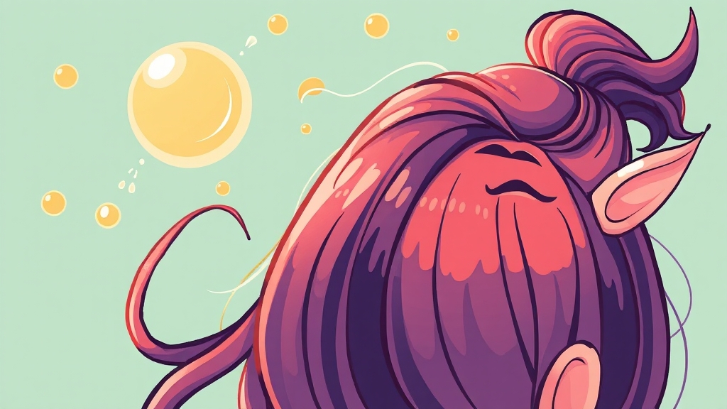 주요 성분 & 탈모 효과 (cartoon 스타일)