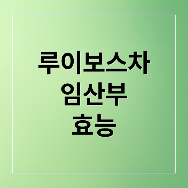 루이보스차
임산부
효능 (루이보스 차 섭취 가이드)
