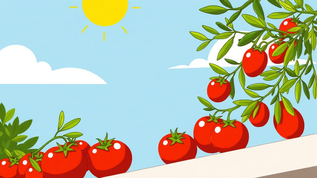 일상 속 건강 변화: 올리브 토마토 식단의 놀라운 효과 (cartoon 스타일)