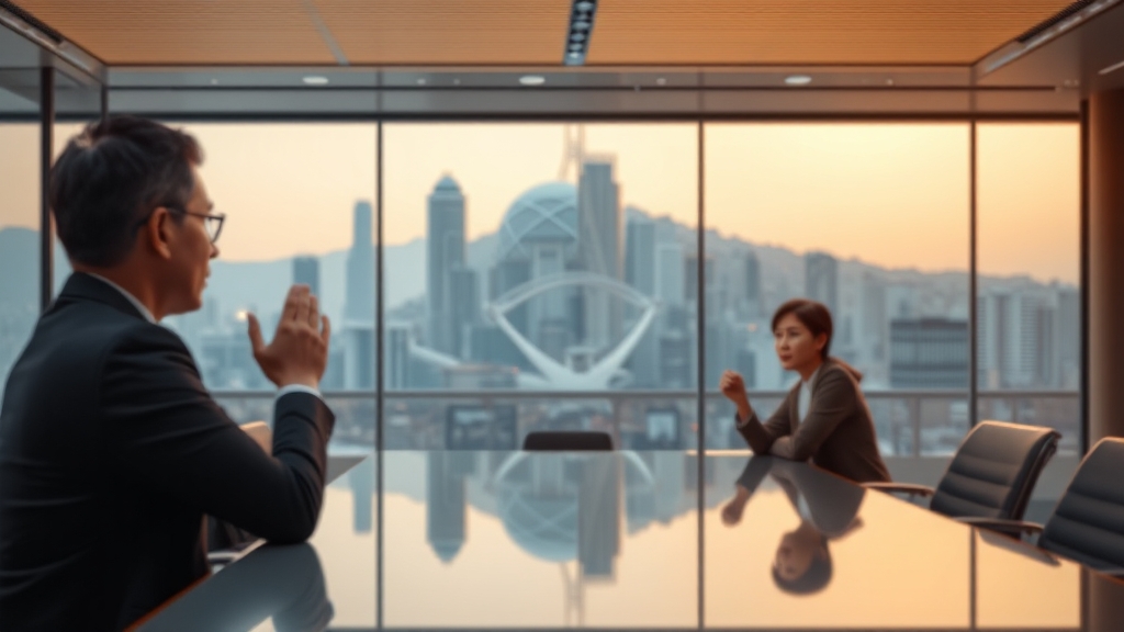 젠슨 황 CEO 방한 배경 (realistic 스타일)