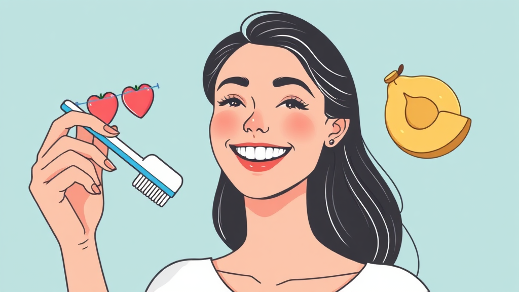 구내염 예방을 위한 생활 습관 (illustration 스타일)