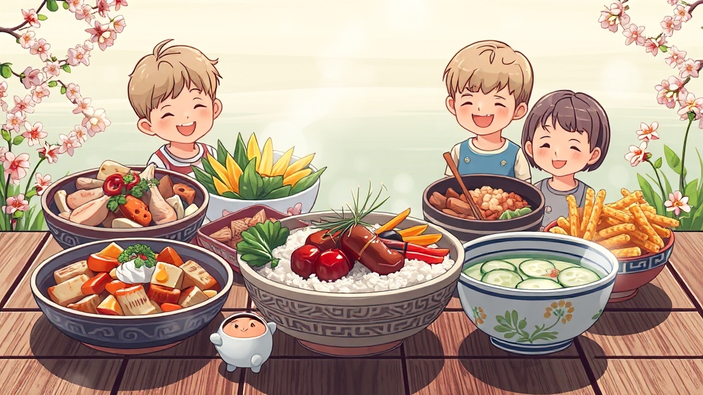 어린이 성장기 보양식 (illustration 스타일)