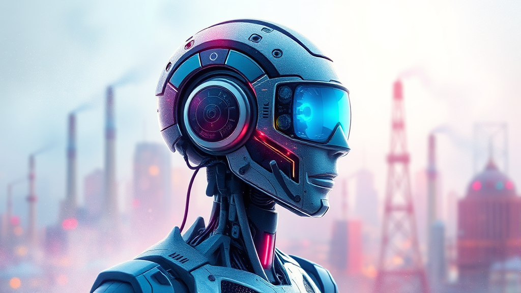 로봇 기술 및 시장 동향 (watercolor 스타일)