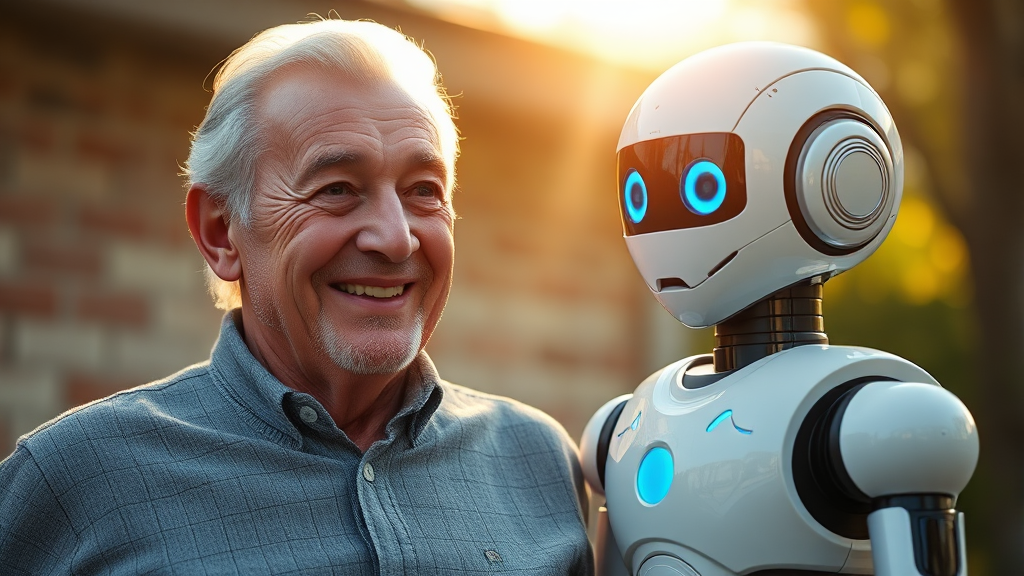 노인 돌봄 서비스 확대 (realistic 스타일)