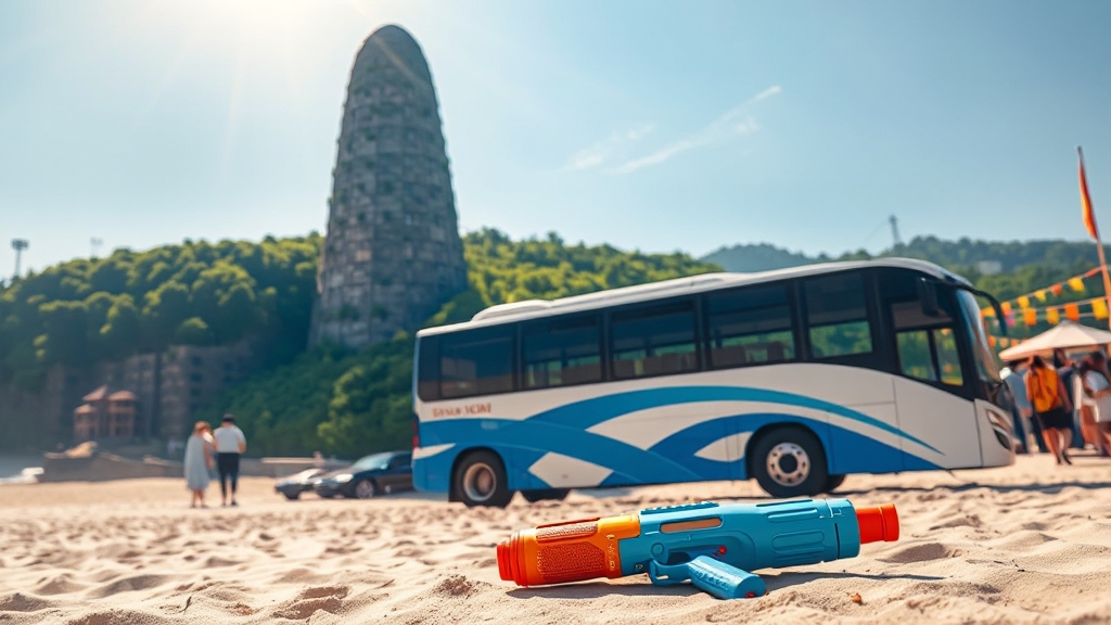 교통 및 숙박 정보 (realistic 스타일)