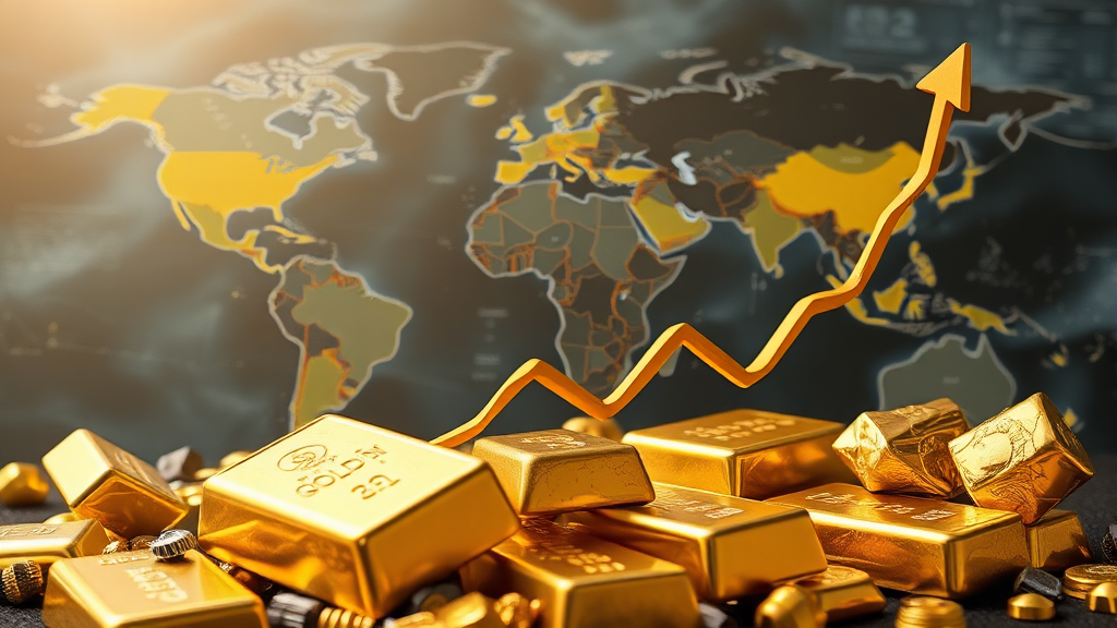금값 상승 현황과 배경 분석 (realistic 스타일)
