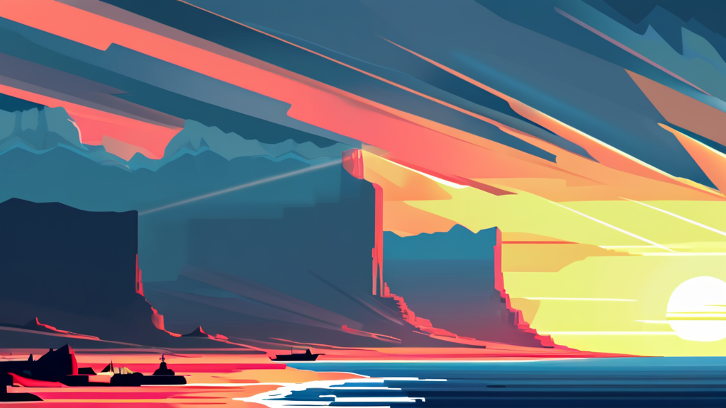휴전, 전쟁, 그리고 중동 정세의 복잡한 관계 (illustration 스타일)