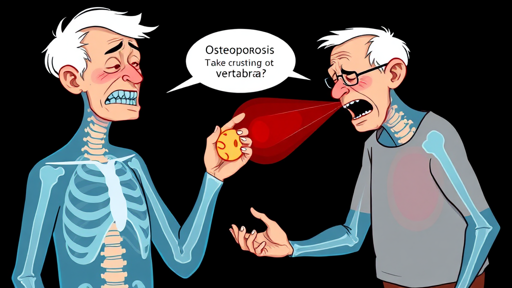 척추 압박골절이란? (cartoon 스타일)